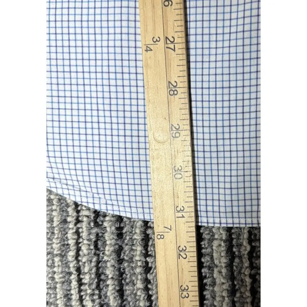 Vtg 90s Polo By Ralph Lauren Alcott Shirt Mens Large 16.5 Blue White Stripe